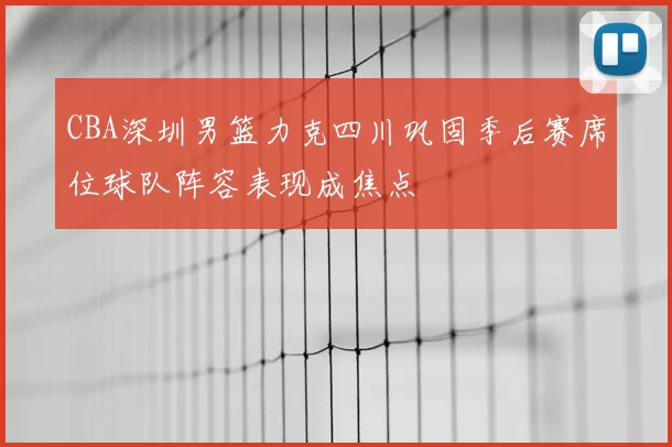 CBA深圳男篮力克四川巩固季后赛席位球队阵容表现成焦点